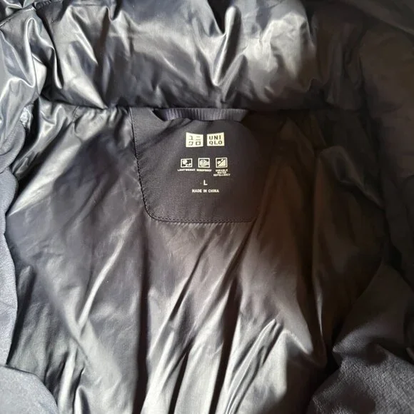 Uniqlo Men’s Navy Blue Hybrid Down Parka Jacket - Size Large - Picture 2 of 5